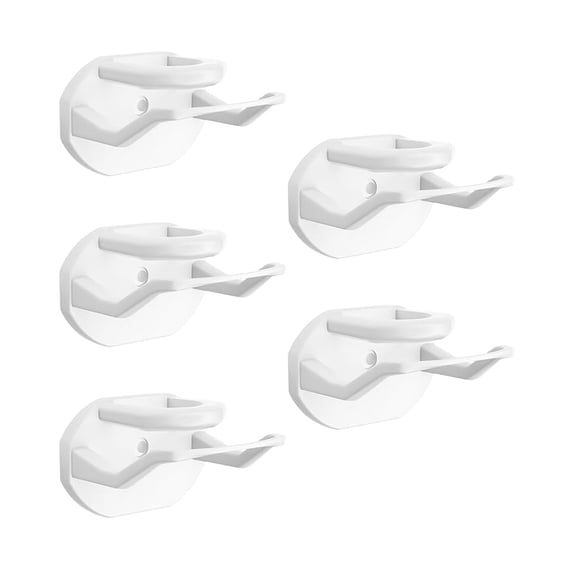 Hat Organizer for Baseball Caps, Hat Rack for Wall with Strong Adhesive Hold, Detachable DIY Hat Rack Hold, Seamless Hat Hanger Holder Display for Wall, Closet, Door, and Bedroom,White 5 Pcs