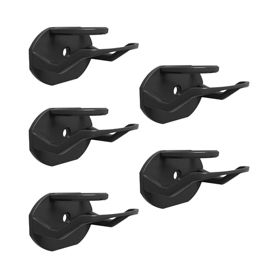 Hat Organizer for Baseball Caps, Hat Rack for Wall with Strong Adhesive Hold, Detachable DIY Hat Rack Hold, Seamless Hat Hanger Holder Display for Wall, Closet, Door, and Bedroom,Black 5 Pcs