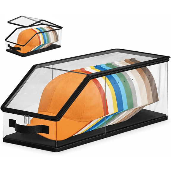 Hat Organizer for Baseball Caps Multi-Functional Stackable Foldable Cap Storage Box with Easy-Access Design Ideal for Home Dorm or Closet Organization Durable