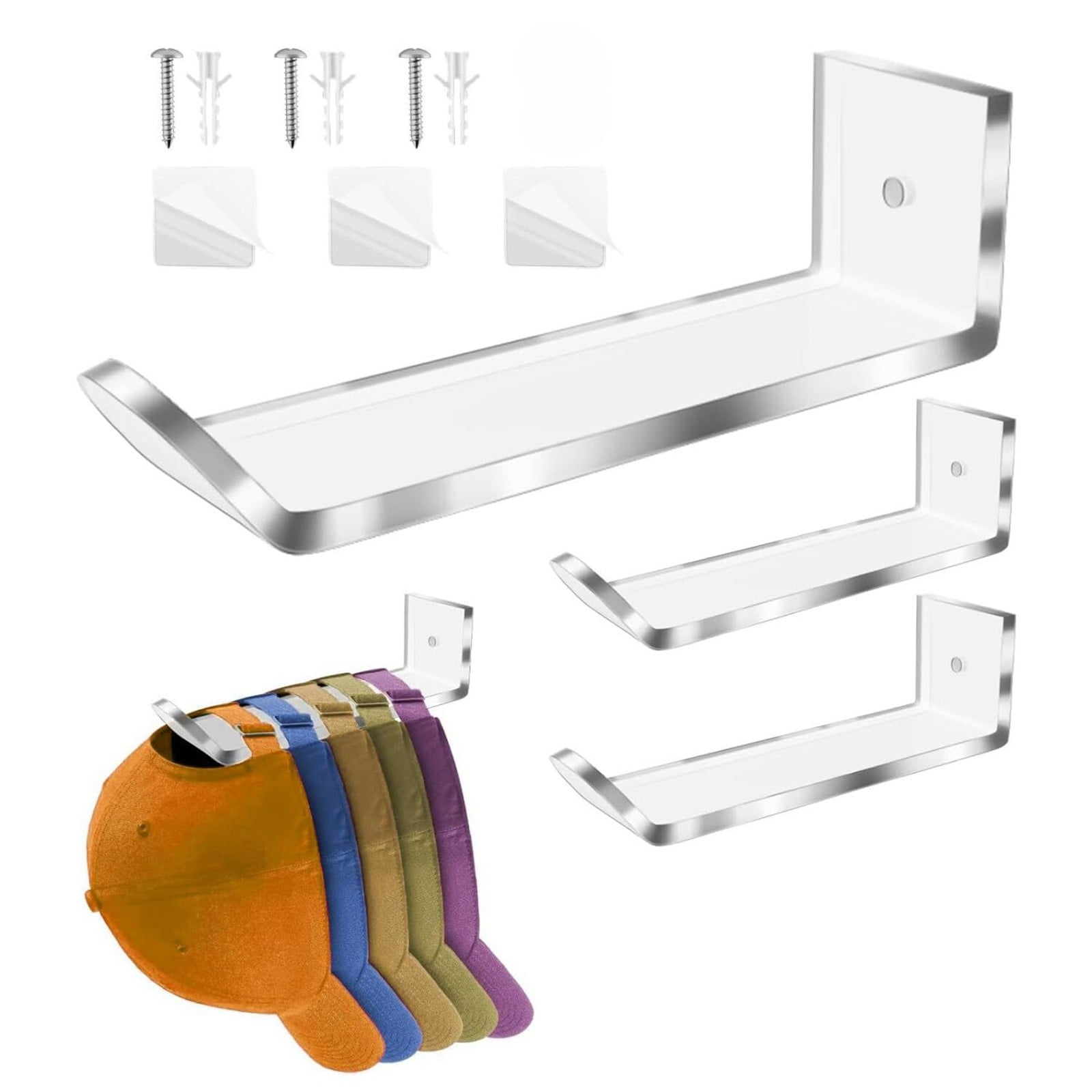 Hat Organizer Clear Acrylic Hat Rack For Baseball Caps Strong Hold Hat