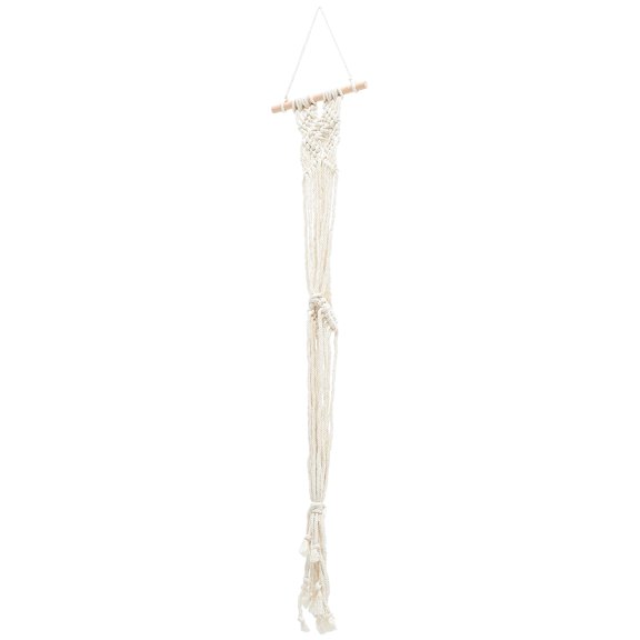 OHOIOLLA Macrame Hat Hanger Beige Cotton Rope 1 Set 45x7in