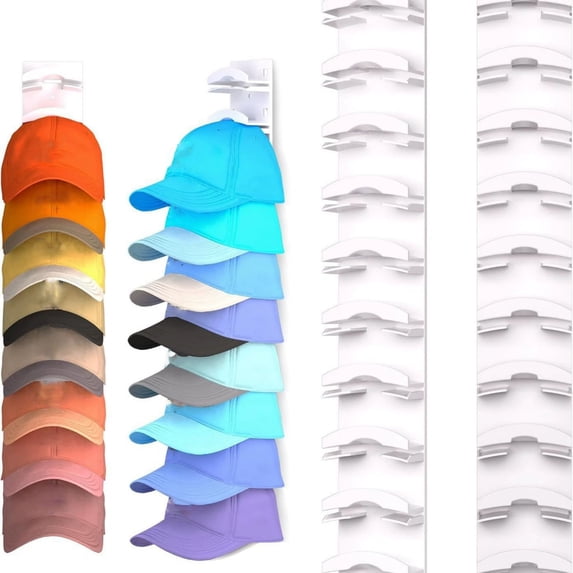 Hat Organizer for Baseball Cap, Plastic Hat Hanger Holder Display for Door Closet, Cap Organizer Storage Hat Rack for Wall Door Bedroom