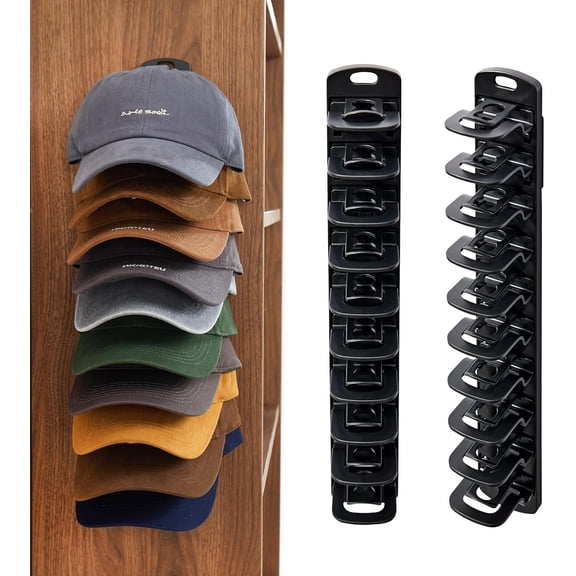 Hat Organizer for Baseball Caps for wall,2 Pack Cap Racks, Rack Hanger Storage Display Holder Hooks Stand for Closet Door,Hold Up to 40 Hats