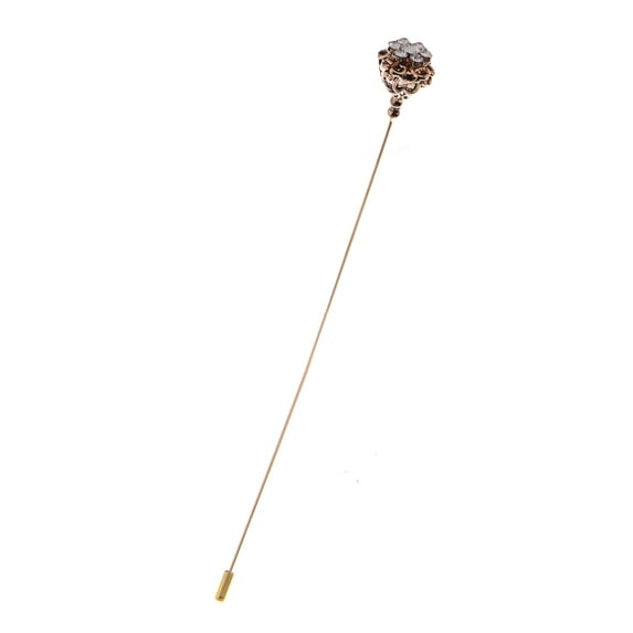 Hat Pin Retro Golden Hollow Out Design Long Stick Pin Vintage Style Brooch Fashion Accessories