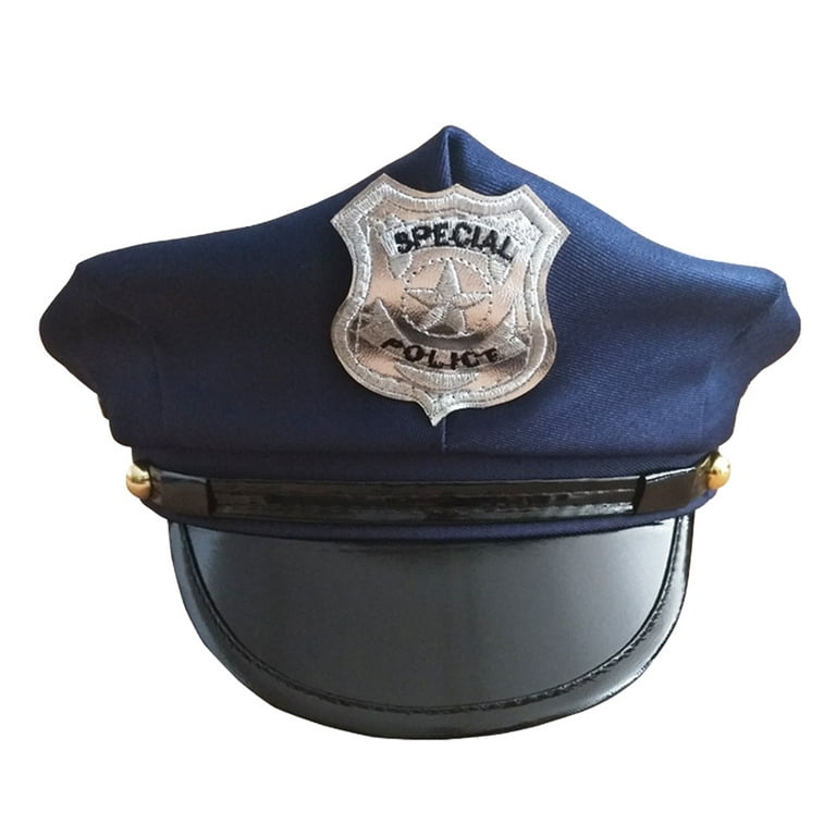 Hat Police Kids Costume Cosplay Cop Cappoliceman Captain Officer Accessories  Funny Party Hats Caps Driver Chauffeur 