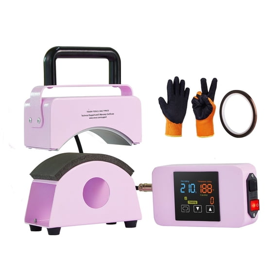 Hat Press Machine for Caps, Mini Heat Press 5.9x3.15 inch Curved Plate