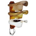 thumbnail image 1 of Hat Rack 3 Tiered - Ranch Rolled Oak Hat Organizer - Light Brown - Metal & Wood - Unisex Accessory - 906248, 1 of 2
