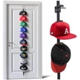 thumbnail image 1 of Hat Rack for Door - Two-Way Hanging Caps with Display Hooks and Hanger, Hat Organizer for Baseball Caps, Over the Door Hat Storage Organizer for Bedroom, Entrance or Garage Doors - 1 Pack, 1 of 7