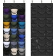 thumbnail image 1 of Hat Rack - Hat Organizer - Hat Racks for Baseball Caps, Visible Hat Holder - Baseball Hat Rack for Wall Door with 3 Hooks, 18 Deep Pockets(Grey, medium), 1 of 5