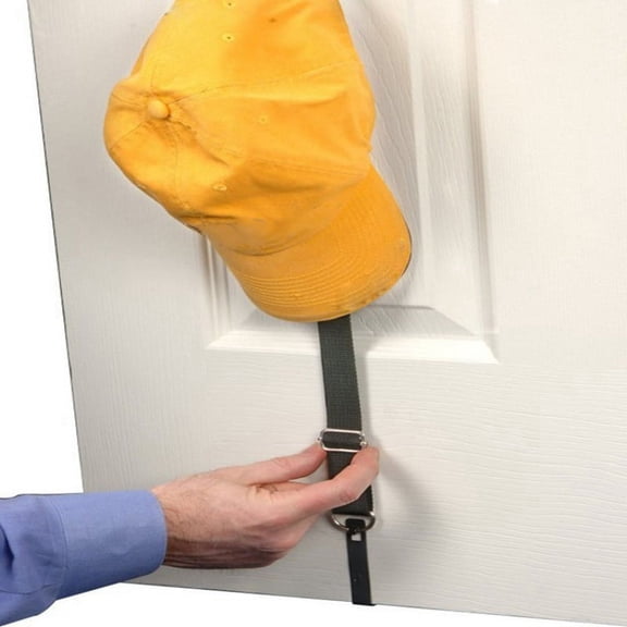 Hat Rack for Baseball Caps  Over-the-Door Storage Organizer with 10 Slots, Iron Holder for Closet, Home & Entryway, Gray