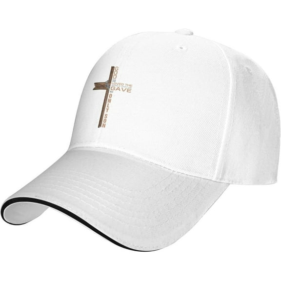 Hat Religious Cross John 3:16 God Loved The World Jesu Baseball Cap Men Women Cowboy hat Trucker Hat Dad Cap Black