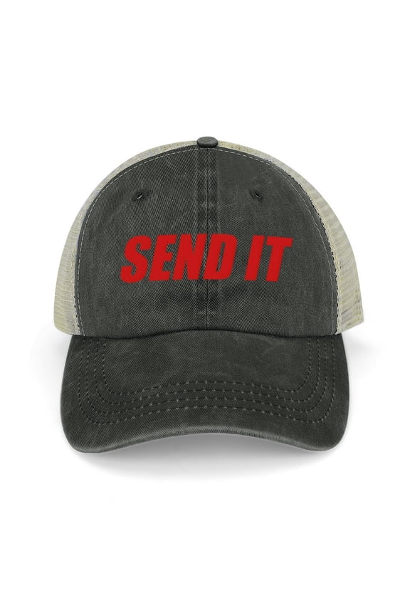 Hat Send It Black Hat Adjustable Funny Fashion Unisex Baseball Cap for Men Women