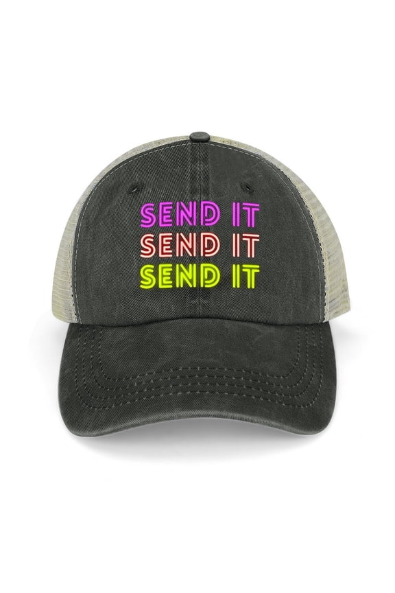 Hat Send It Black Hat Adjustable Funny Fashion Unisex Baseball Cap for Men Women