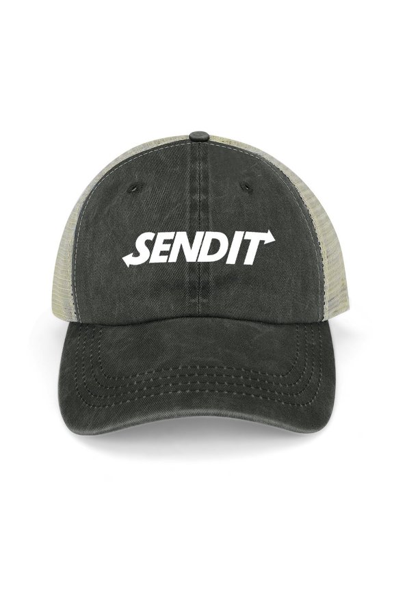 Hat Send It Black Hat Adjustable Funny Fashion Unisex Baseball Cap for Men Women