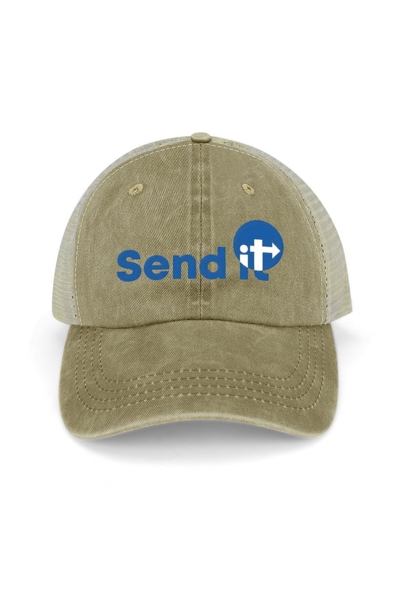 Hat Send It Khaki Hat Adjustable Funny Fashion Unisex Baseball Cap for Men Women