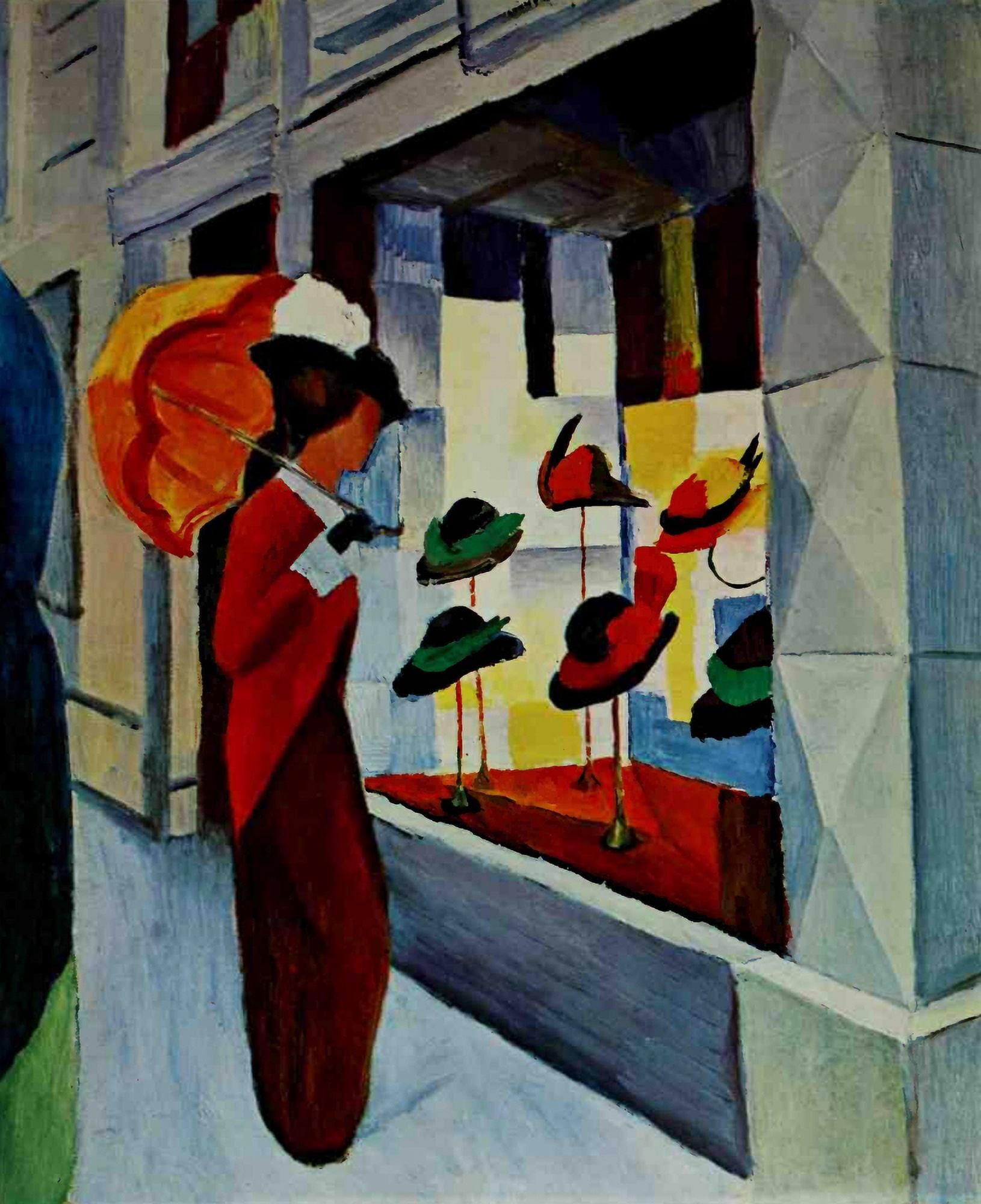 Hat Shop 1914 Canvas Art - August Macke (18 x 24)
