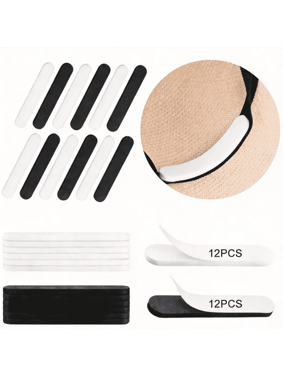 Hat Size Reducer 24Pcs, Hat Sizing Tape, Hat Inserts to Make Fit Smaller, Hat Tape Size Reducer, Foam Tape for Hats and Caps