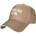 thumbnail image 1 of Hat Sounds Gay I'm in Funny LGBT Baseball Cap Men Ponytail Hat Women Dad Hat Sun Hat Adjustable Trucker Hat Black, 1 of 8