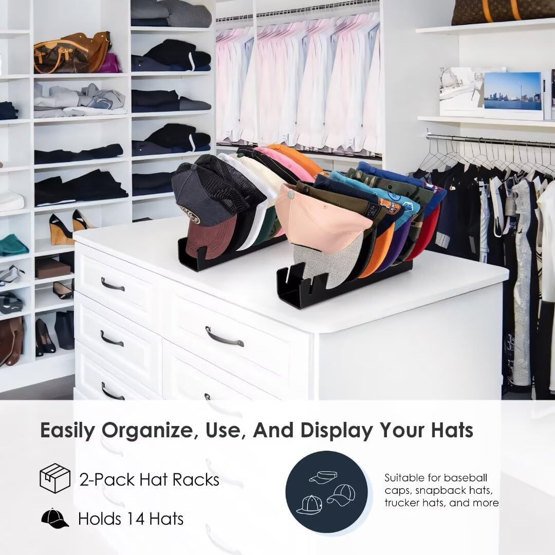 Hat Stand For Baseball Caps Display And Organizer, No Install Acrylic