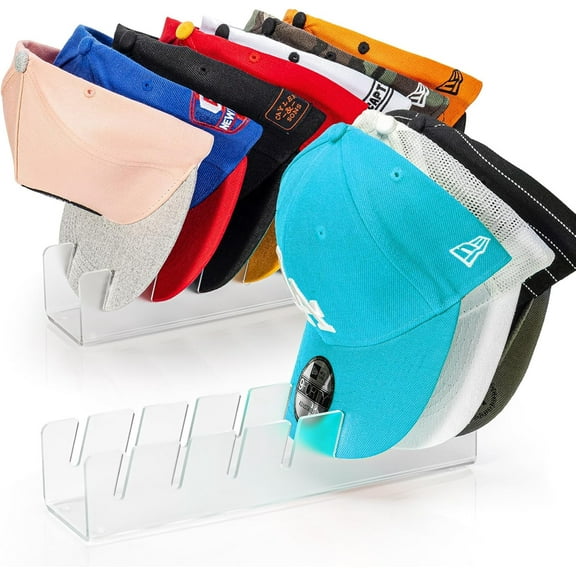 Hat Stand for Baseball Caps Display and Organizer 2 Pack, Holds 14 Baseball Caps, Space-Efficient, No Installation Required, Stylish Decor Piece for Closet, Bedroom, Dresser