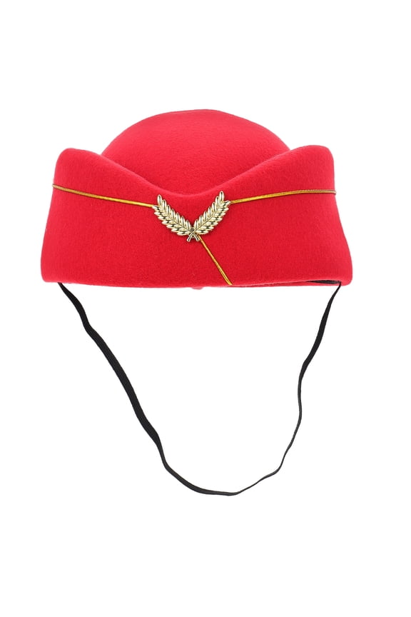 Hat Stewardess Flight Attendant Cap Cosplay Air Airline Hat Hostess Vintage Accessories Beret Pillbox Halloween Captain