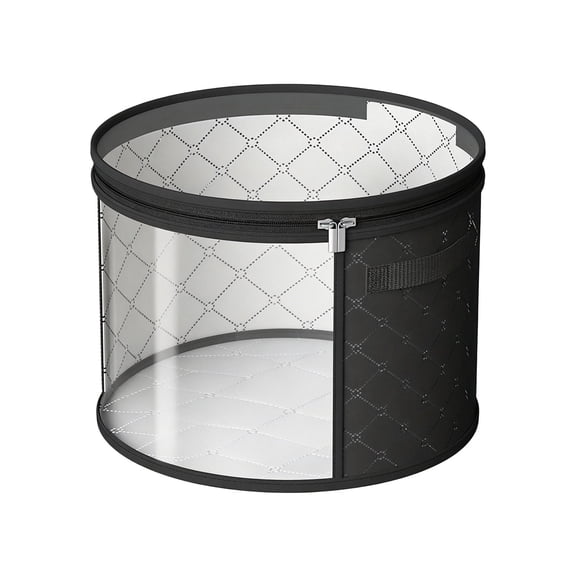 Hat Storage Box with Clear Window, Collapsible Zippered Organizer for Sun Hats and Baseball Caps, Travel Hat Carrier, Dust Proof and Portable, Home and Travel Gift