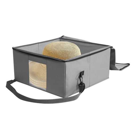 Hat Storage Box Oxford Cloth Foldable Stackable Hat Organizer Container Dustproof Cowboy Cap Organizer Case for Men Women Travel