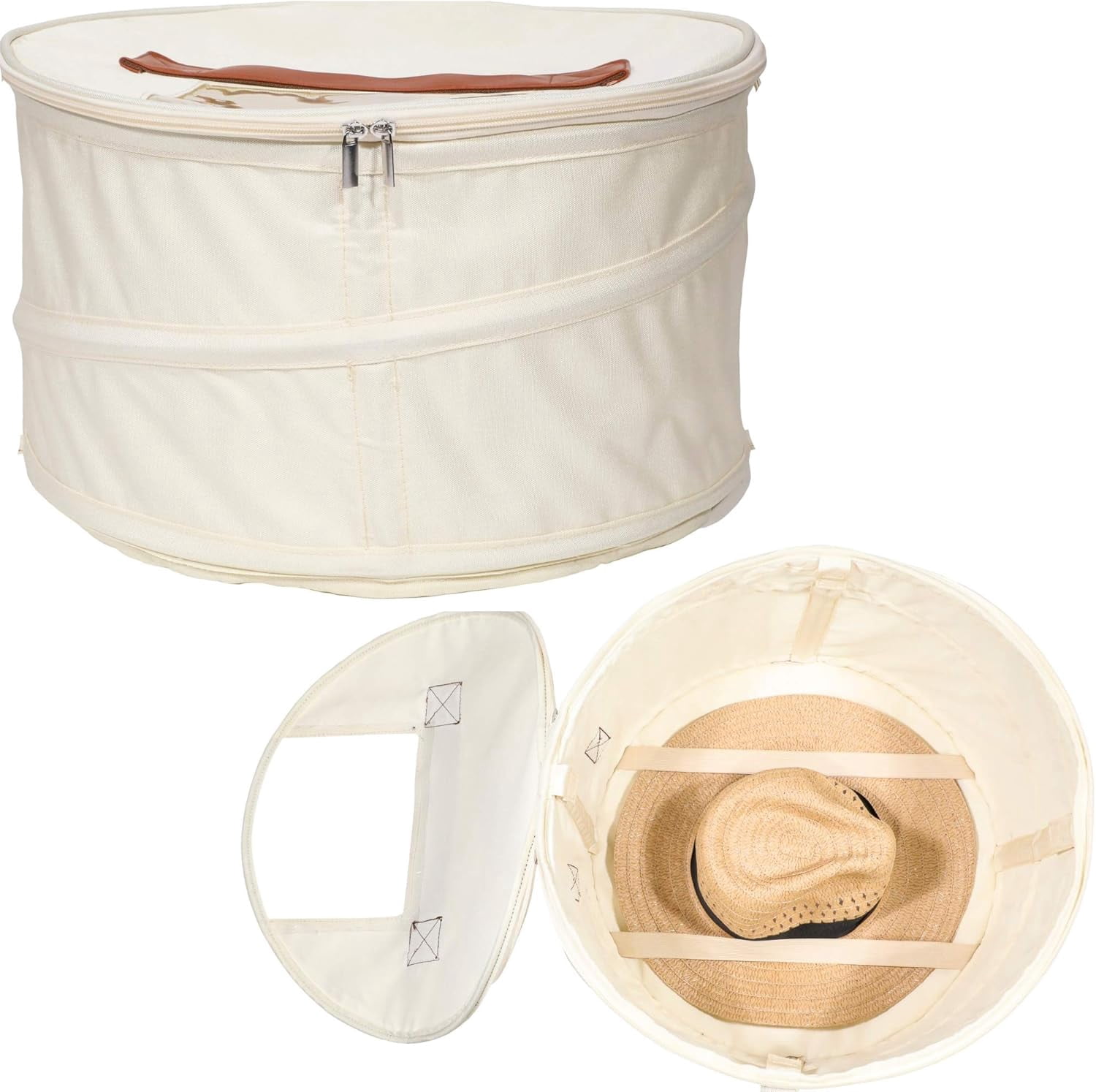 Hat Storage Box | Stuffed Animal Toy Storage | Stackable Round Pop-up ...