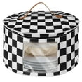 thumbnail image 1 of Hat Storage Box with Clear Side Window Non Woven Hat Box with Handle Enduring Cap Carrier Case for Home Travel, 1 of 11