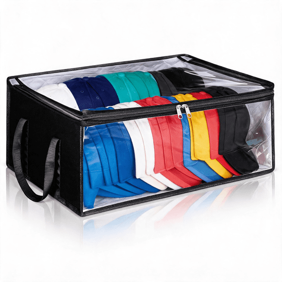 Hat Storage for Baseball Caps, Large Holds up to 40 Caps Wide Hat Organizer for Closet Snapback Holder