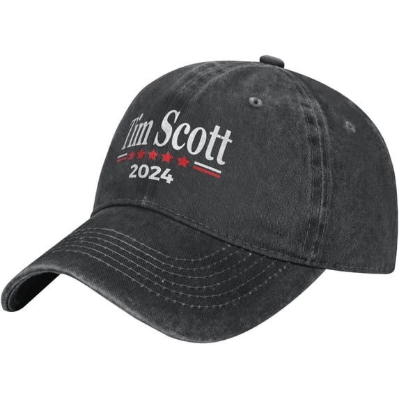 Hat Tim Scott 2024 Gifts Cowboy Hat Men Baseball Cap Women Trucker Hat Golf Dad Cap Fishing hat Black