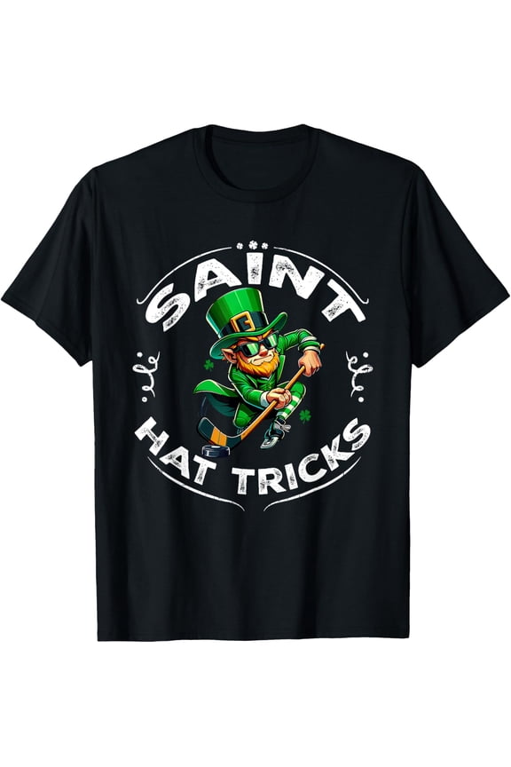 Hat Trick Hockey Shamrock Graphic T-Shirt