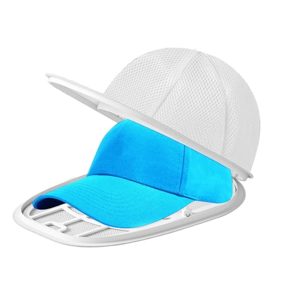 Hat Washer Cage, Multi-Functional Cap Care Bag: Say Goodbye to Flat Brims, Travel-Friendly, Ball Cap Washer Frame for Flat & Curved Hats.1-Pack White