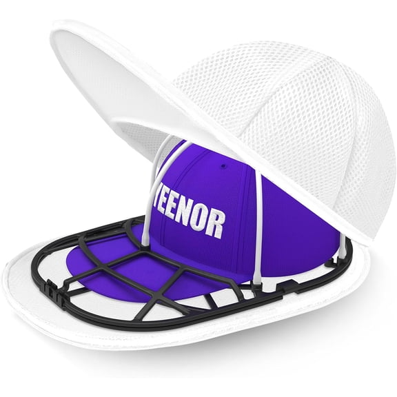 Hat Washer Cage with Mesh Bag – Baseball Cap Cleaner for Washing Machine & Dishwasher, 1 Set (Assembly Required)
