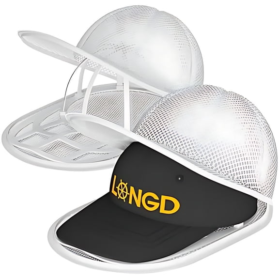Hat Washer Cage with Snap Lock - Machine/Dryer Safe Compact Hat Cleaner for Baseball Caps & Storage