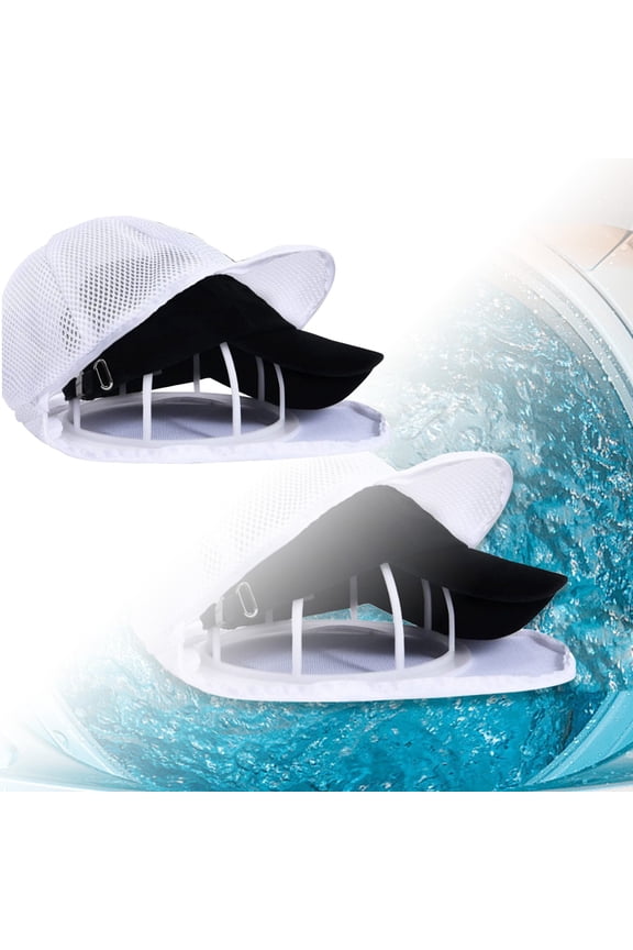 Hat Washing Bag - 3D Design to Maintain Shape, Extra-Fine Mesh, Fits Most Hats, Machine/Hand Washable, Portable with Storage Pouch for Household Use