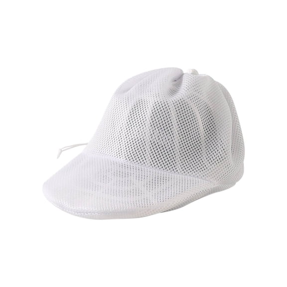 Hat Washing Bag For Caps Delicates Laundry Mesh Drawstring Bag White 1 Count