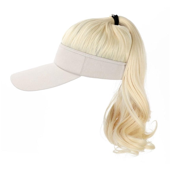 Hat Wig For Women Baseball Wig with Curly Synthetic Hair Extensions Ponytail Sun with Hair,Extensions wig Hat Ponyta R4R7