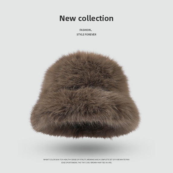 Hat Winter Furry Hats Warm Thickened Fisherman Cap For Girls