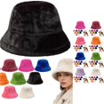 thumbnail image 1 of Hat Winter Furry Hats Warm Thickened Fisherman Cap for Girls Mens down Hat, 1 of 5