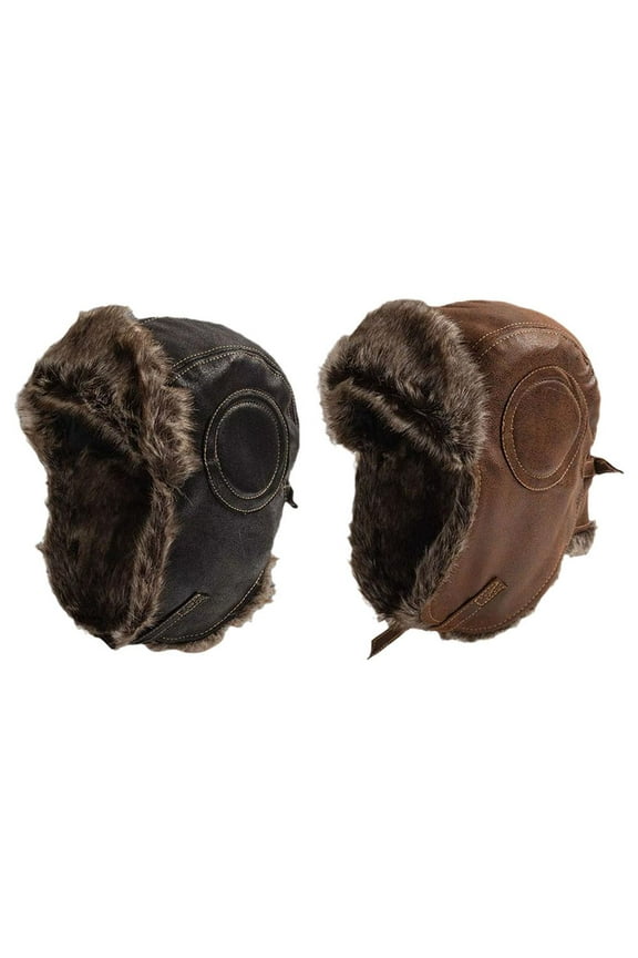 Best-Warm Winter Trapper Hat For Men with Ear Flaps and Fur Faux X1L2