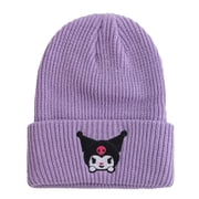 Hat Women Cute Cartoon Cinnamoroll Melody Kuromi Winter Knitted Cap