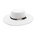 thumbnail image 1 of Hat for Women Winter Hat Fedora Hats for Men Women Elegant Winter Wool Bucket Hat 1920s Vintage Cloche Bowler Hats Velour Bowler Hat Flat Top Hats Wide Brim Hats With Metal Buckle Decoration, 1 of 3