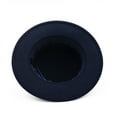 thumbnail image 1 of Hat Womens Wide Brim Wool Felt Flat Top Fedora Hat Party Church Trilby Hats Cap Winter Fall Hats for Women, 1 of 2