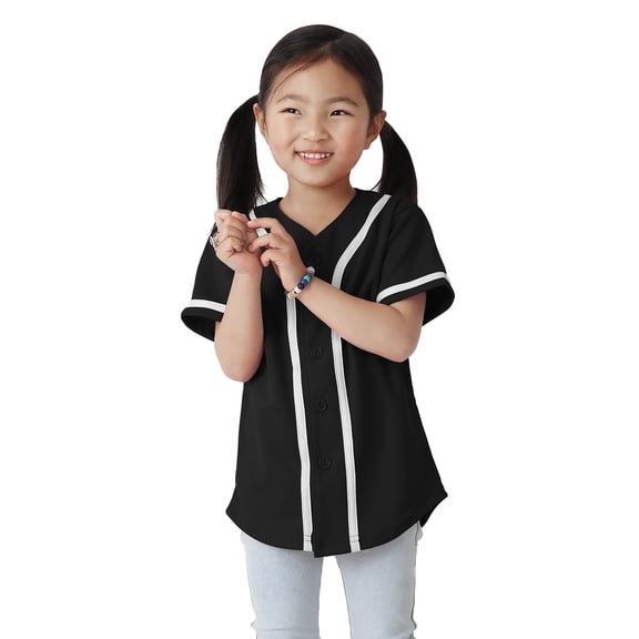 Hat and Beyond Kids Active Athletic Baseball Button Down Jersey Uniform