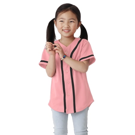 Hat and Beyond Kids Active Athletic Baseball Button Down Jersey Uniform