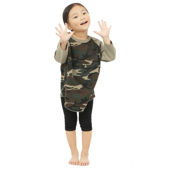 Hat and Beyond Kids Plain Raglan Baseball T-Shirt with 3/4 Sleeve