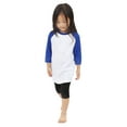 thumbnail image 1 of Hat and Beyond Kids Plain Raglan Baseball T-Shirt with 3/4 Sleeve, 1 of 4