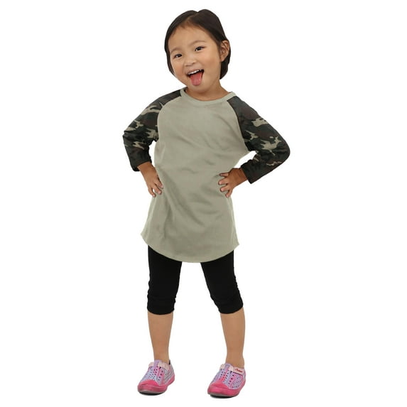 Hat and Beyond Kids Raglan Baseball 3/4 Sleeves T-Shirts