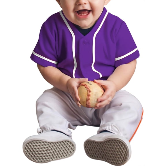 Hat and Beyond Kids Unisex Baseball Jersey Button Down Athletic Sportswear Uniform